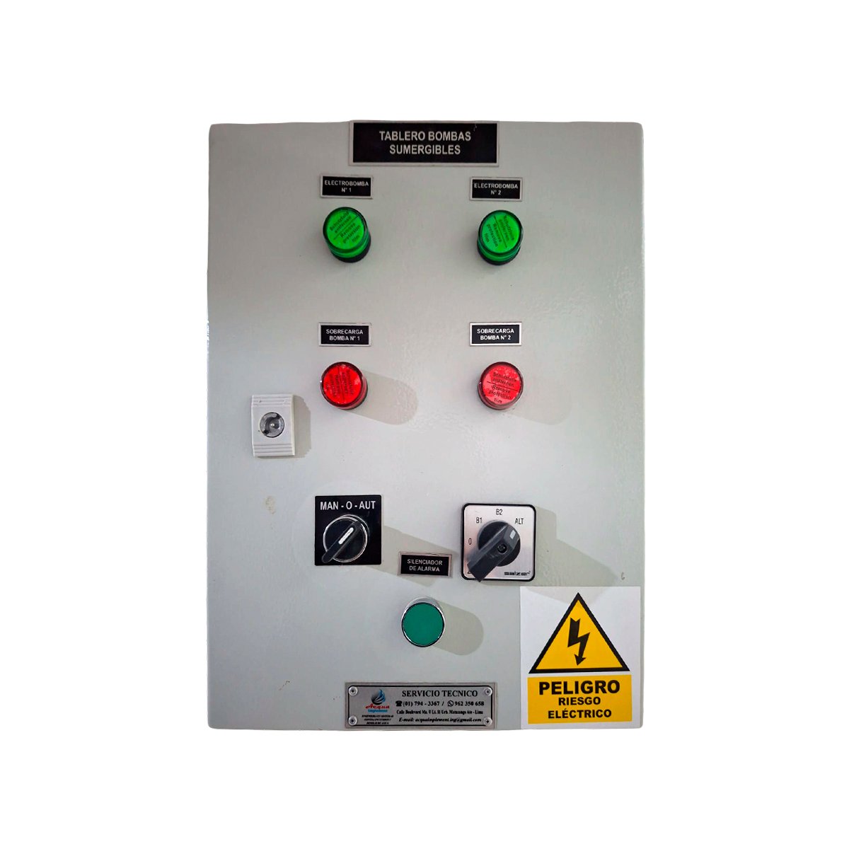 tablero-bombas.jpg TABLEROS CON ALARMA PARA SUMIDERO Y DESAGUE - Imagen 1