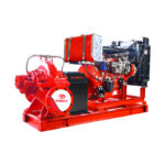 Bomba contra incendios de carcasa partida horizontal con motor diésel para emergencias